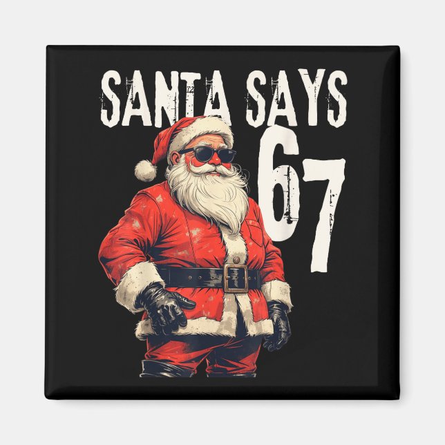 Six Seven Christmas Meme 67 Funny  Magnet (Front)