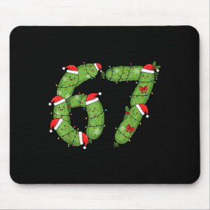 Six Seven Christmas Pickle Funny Holiday 67 Meme  Mouse Pad