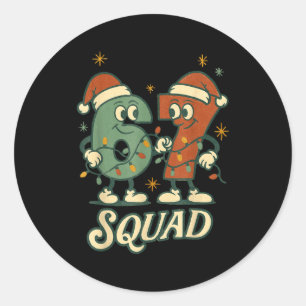 Six seven christmas squad 67 meme funny men women classic round sticker