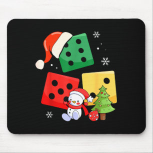 Six Seven Christmas Three Dice Santa Hat 67 Meme  Mouse Pad