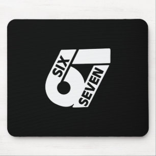 Six Seven Cool Meme 67 Funny Number Mouse Pad