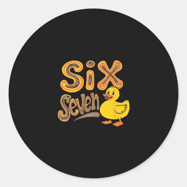 Six Seven Cruise Duck Meme Whatever Answer All Que Classic Round Sticker (Front)