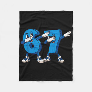 Six Seven Dabbing Cool Meme 67 Funny Dab Number Fleece Blanket