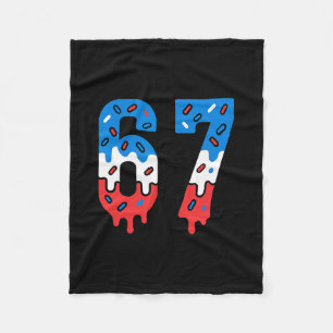 Six Seven Drippy Ice Cream Sports 67 Cool Meme Men Fleece Blanket