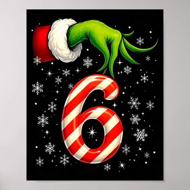 Six Seven Funny Christmas Couple Matching Meme  Poster (Front)
