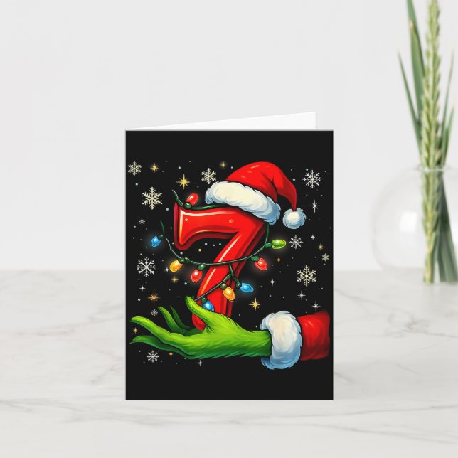 Six Seven Funny Christmas Meme Couple Matching  Card (Front)