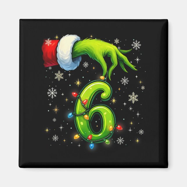 Six Seven Funny Christmas Meme Couple Matching  Magnet (Front)