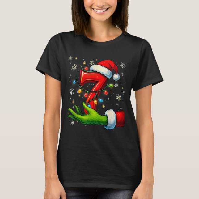 Six Seven Funny Christmas Meme Couple Matching  T-Shirt (Front)