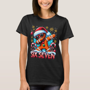 Six Seven Funny Gingerbread Christmas Design T-Shirt