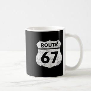 Six Seven Funny Route 67 Road Sign 6 7 Meme Men Wo Coffee Mug