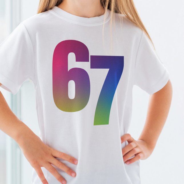 Six seven funny trendy kids slang colourful T-Shirt (Creator Uploaded)