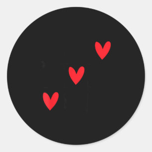 Six Seven Gamer 67 Valentines Day 6 7 Funny Classic Round Sticker