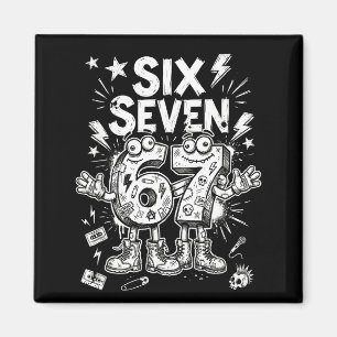 Six Seven Gen Alpha Brain Rot Meme Funny Viral Tre Magnet