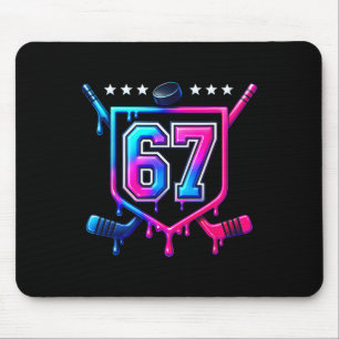 Six Seven Hockey Drip Mouse Pad
