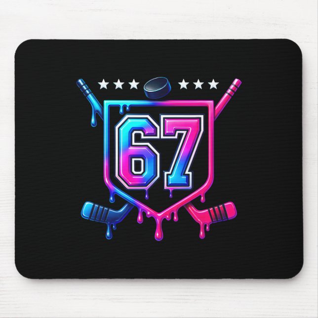 Six Seven Hockey Drip  Mouse Pad (Front)