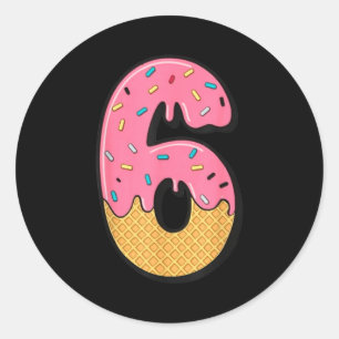 Six Seven Ice Cream 67 Fun Mason Meme Easy Hallowe Classic Round Sticker