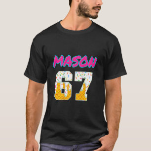 Six Seven Ice Cream 67 Funny Gen Alpha Mason Meme T-Shirt