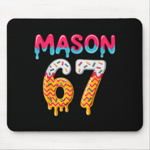 Six Seven Ice Cream Drip 67 Mason Meme Mouse Pad