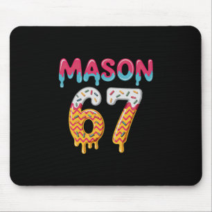 Six Seven Ice Cream Drip 67 Mason Meme Mouse Pad