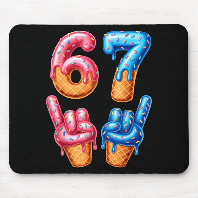 Six Seven Ice Cream Drip 67  Mouse Pad (Front)