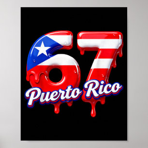 Six Seven Ice Cream Drip 6 7 Kids Meme 67 Puerto R Poster