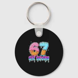 Six Seven Ice Cream Drip Cool Meme 67 Funny Gen Al Key Ring