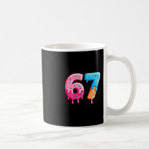 Six Seven Ice Cream Drip Cool Meme 67 Funny Number Coffee Mug