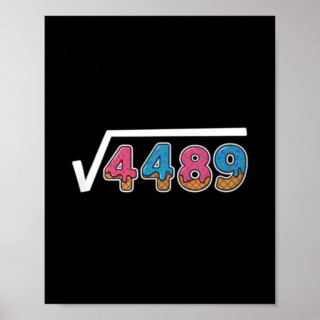 Six Seven Ice Cream Drip Cool Meme 67 Funny Square Poster (Front)