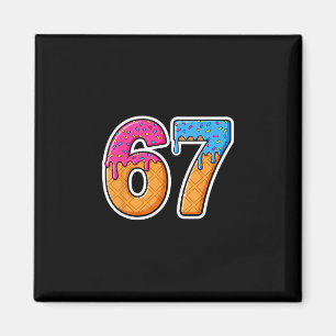 Six Seven Ice Cream Drip Gen Alpha Slang 6 7 Trend Magnet