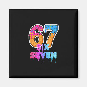 Six Seven Ice Cream Drip Gen Alpha Slang 6 7 Trend Magnet