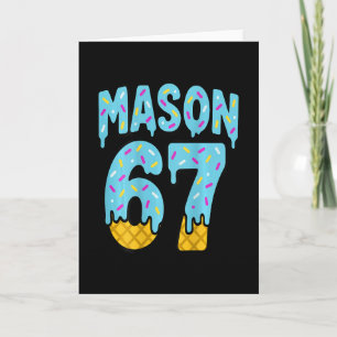 Six Seven Ice Cream Drip Mason 67 Meme Halloween ( Card