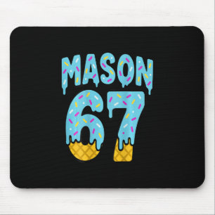 Six Seven Ice Cream Drip Mason 67 Meme Halloween ( Mouse Pad