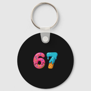 Six Seven Ice Cream Drip Meme 67 Sport Funny Trend Key Ring