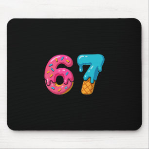 Six Seven Ice Cream Drip Meme 67 Sport Funny Trend Mouse Pad