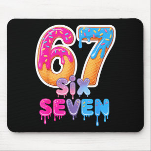 Six Seven Ice Cream Drip Meme Mouse Pad