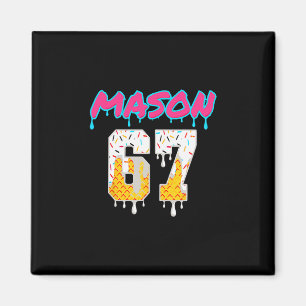 Six Seven Ice Cream Drip Sport 67 Fun Mason Meme Magnet