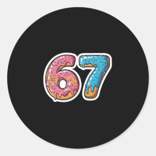 Six Seven Ice Cream Drip Sports Cool Meme 67 Funny Classic Round Sticker