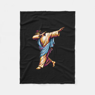 Six Seven Jesus Dabbing Christmas 6 7 Meme 67 Kids Fleece Blanket