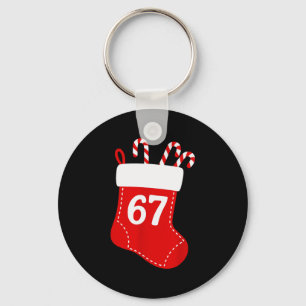 Six Seven Kids 67 Boys Girls 6 7 Christmas Stockin Key Ring