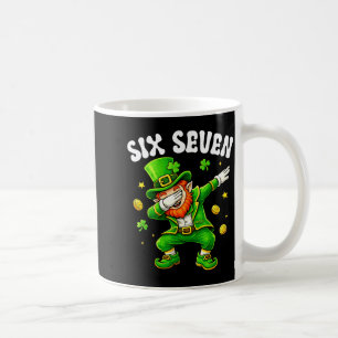 Six seven leprechaun dabbing 67 meme st patrick's coffee mug