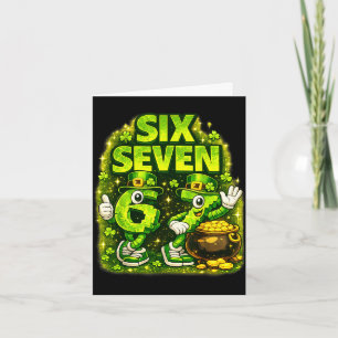 Six seven lucky shamrock 67 st patricks day boy card