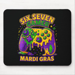 Six Seven Mardi Gras Gamer Controller Beads 67 Mar Mouse Pad