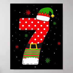 Six Seven Matching 67 Christmas Elf Hat Meme Gen A Poster