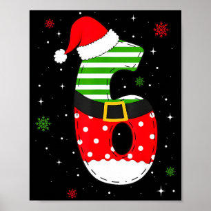 Six Seven Matching 67 Christmas Santa Hat Meme Gen Poster