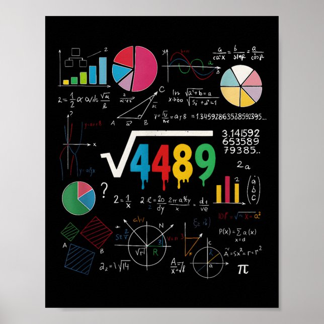 Six Seven Math Teacher 67 Meme Square Root 4489 Sl Poster (Front)