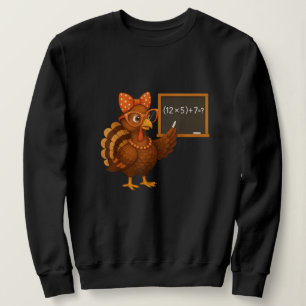 Six Seven Math Teacher Funny Meme Turkey Sweatshirt