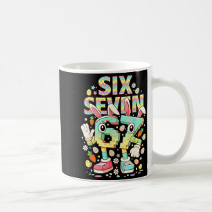 Six seven meme 67 brainrot funny easter bunny men coffee mug