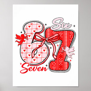Six Seven Meme 67 Coquette Bow Valentines Women Gi Poster