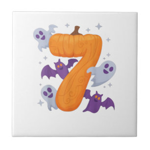 Six Seven Meme 6 7 Halloween Costume Couple  Ceramic Tile