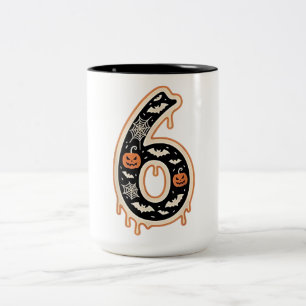 Six Seven Meme 6 7 Halloween Costume Couple Two-Tone Coffee Mug